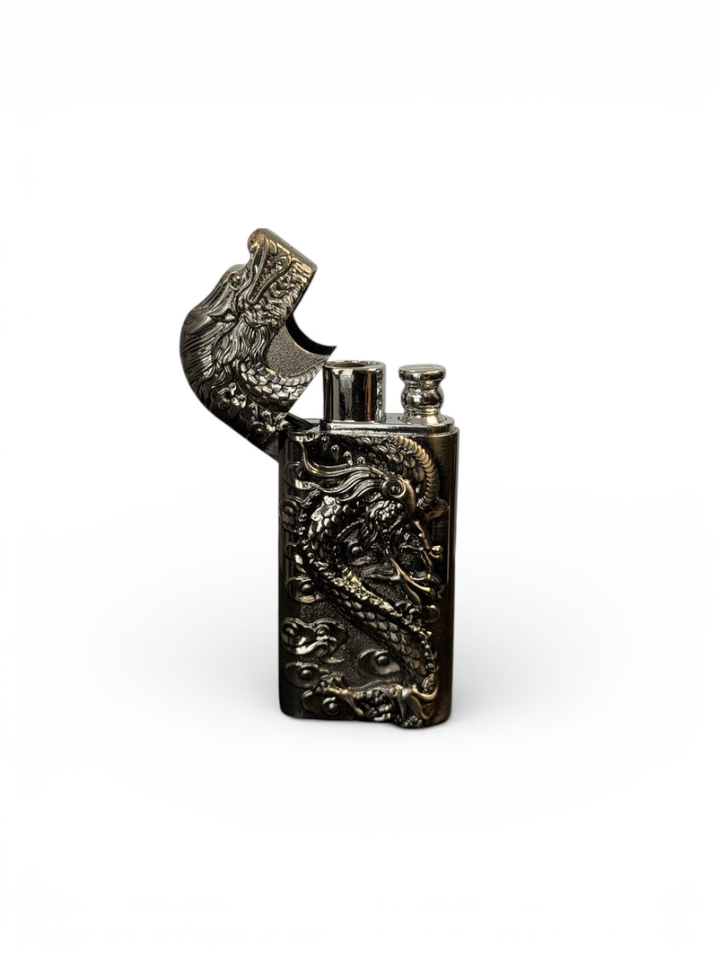 Dragon Double Flame Lighter (Grey Edition) (Refillable)