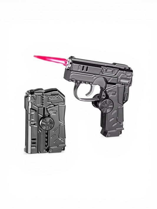 Spinning Gun Lighter With Laser