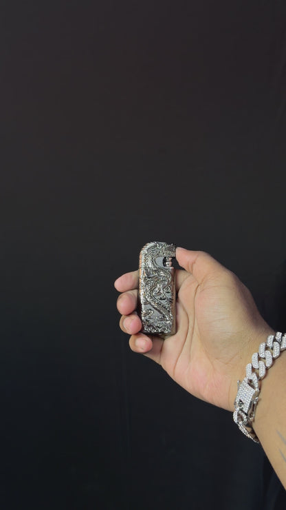 Dragon Double Flame Lighter (Grey Edition) (Refillable)