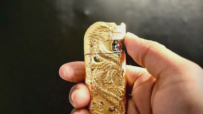 Dragon Double Flame Lighter (Golden Edition) (Refillable)